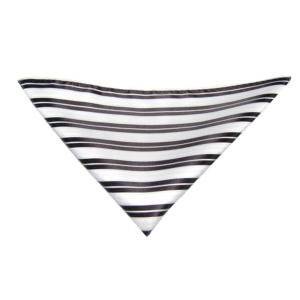 Black and White Track Striped HANKY