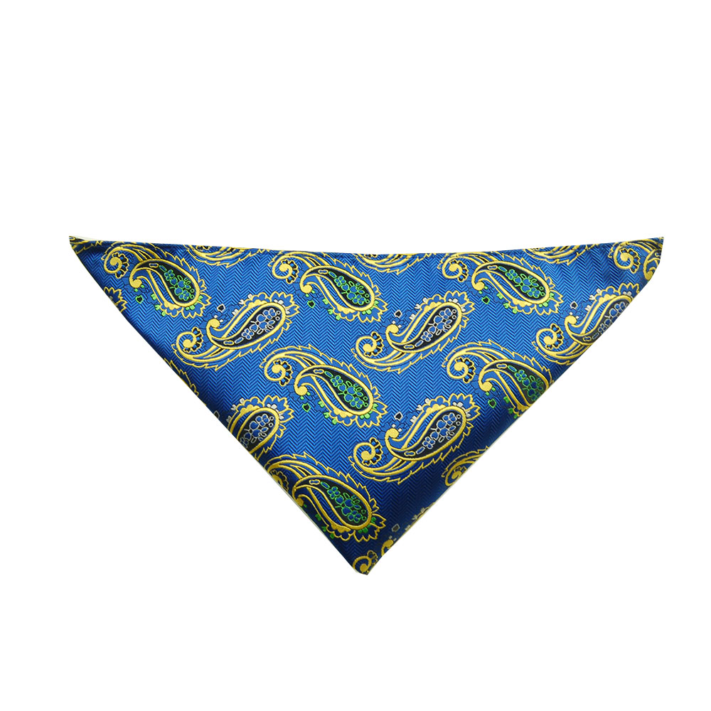 Blue Yellow Green Flower Paisley Hanky