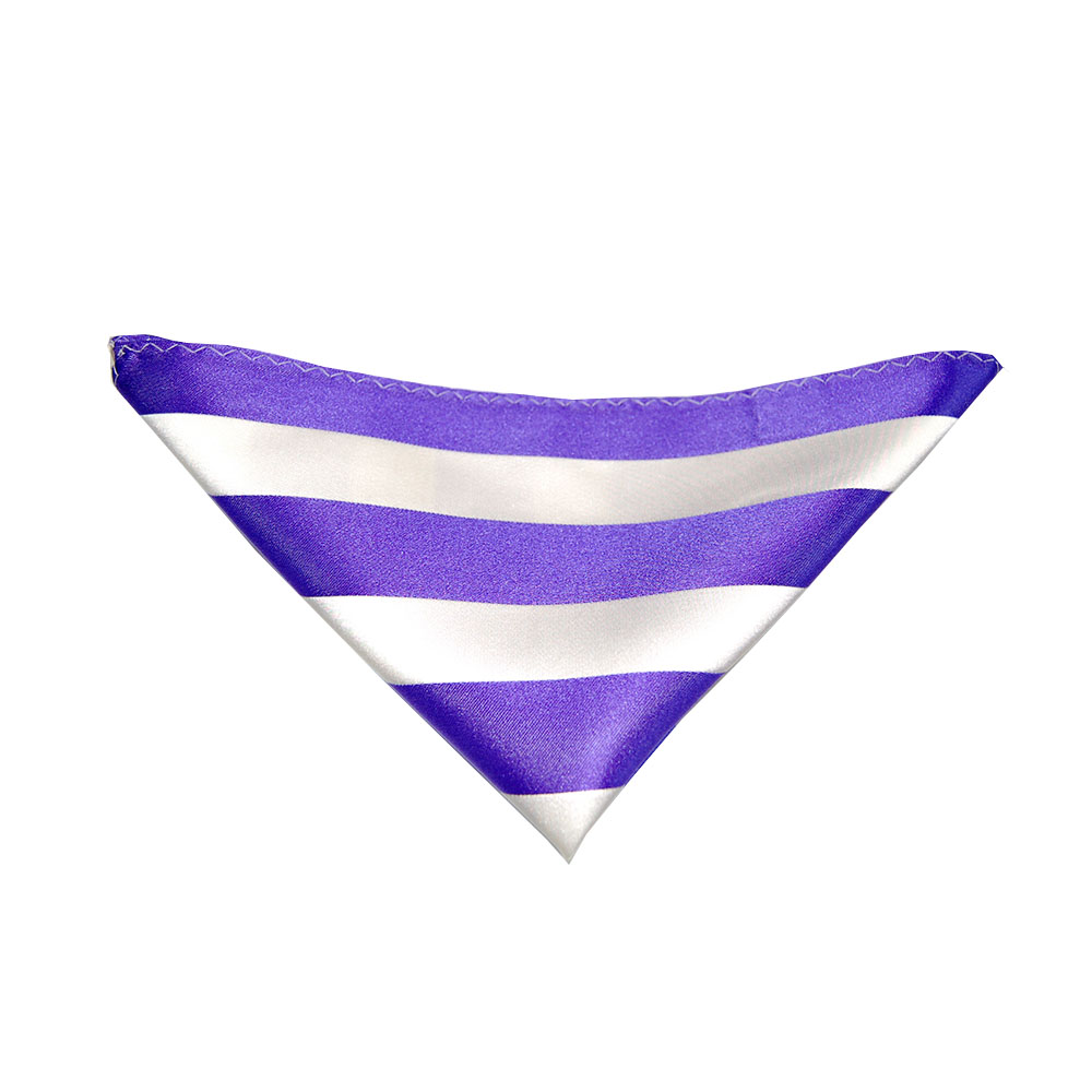 Purple and White Bold Striped HANKY