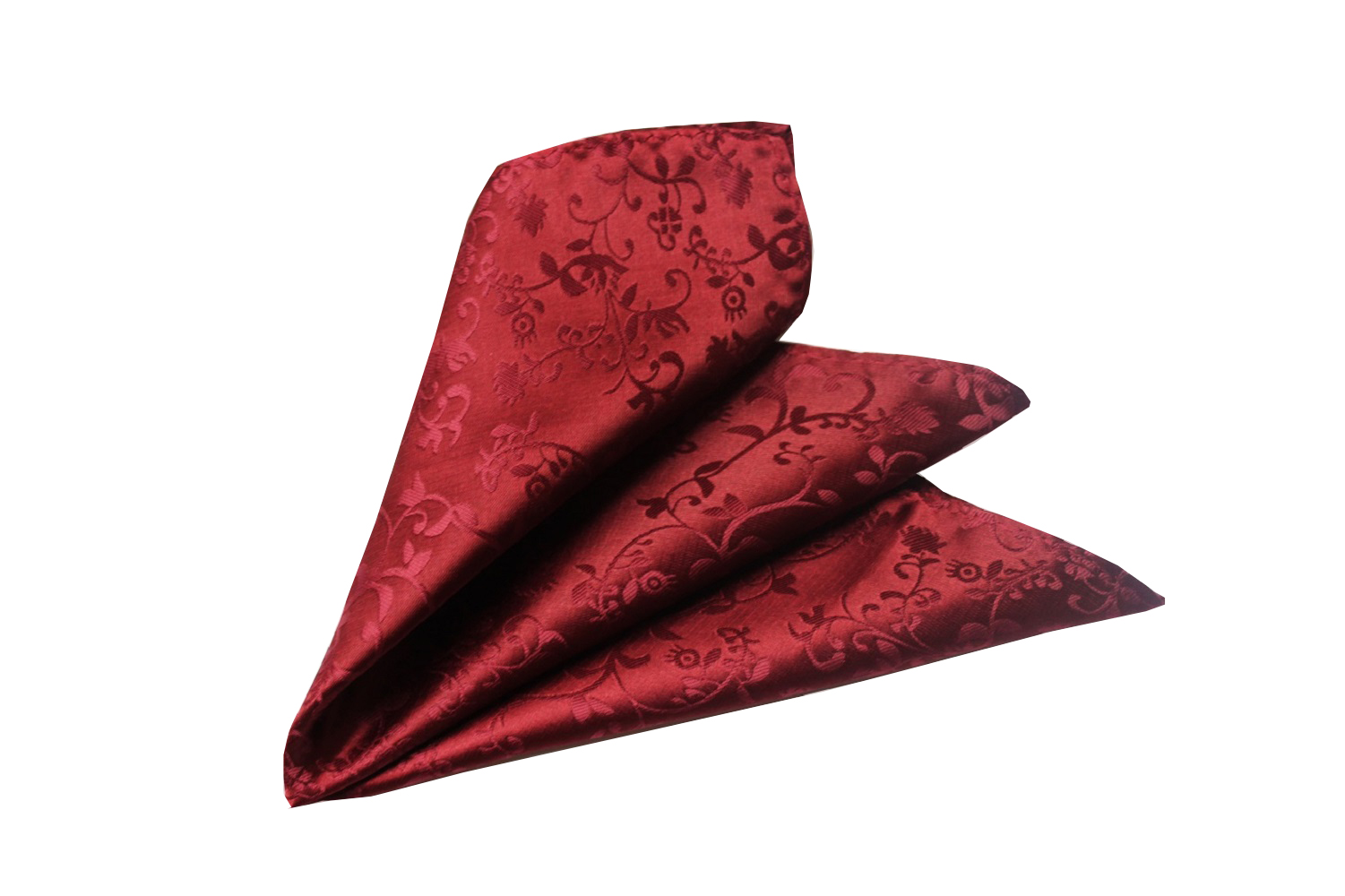 Red Paisley Floral Dotted Hanky